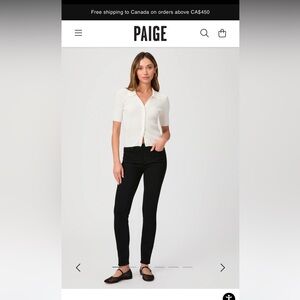 Paige Verdugo crop black jeans